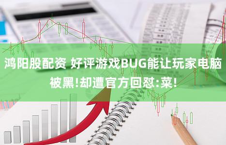 鸿阳股配资 好评游戏BUG能让玩家电脑被黑!却遭官方回怼:菜!