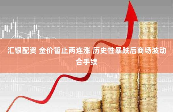 汇银配资 金价暂止两连涨 历史性暴跌后商场波动合手续