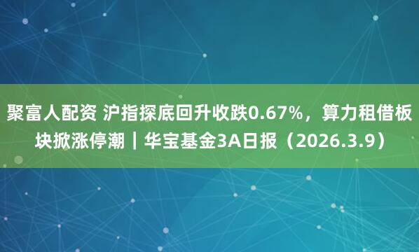 聚富人配资 沪指探底回升收跌0.67%，算力租借板块掀涨停潮｜华宝基金3A日报（2026.3.9）