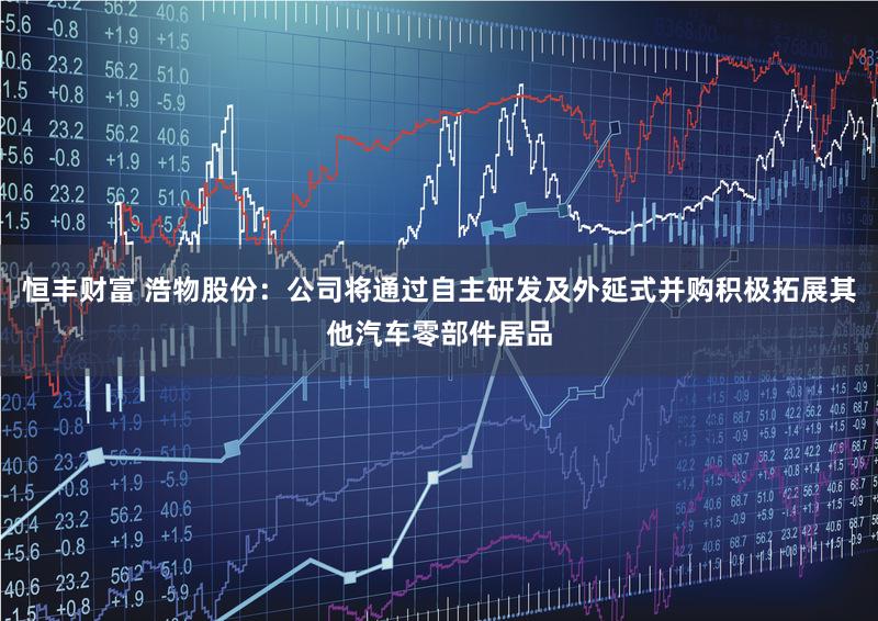 恒丰财富 浩物股份：公司将通过自主研发及外延式并购积极拓展其他汽车零部件居品