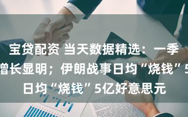 宝贷配资 当天数据精选：一季度招聘需求增长显明；伊朗战事日均“烧钱”5亿好意思元